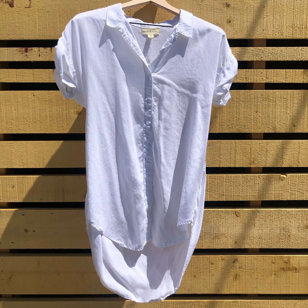 Cloth and Stone short sleeve white button down